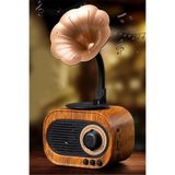 Mmctech Nostaljik Mini Gramafon Şeklinde Bluetooth Hoparlör Radyo Usb Aux Bluetooth Yüksek Ses Kalitesi b5