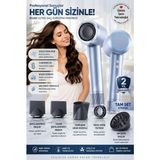 MMctech Pluzz X116 Ultra Iyonlu Saç Kurutma Makinesi Ultra Sessiz ve Hızlı Kurutma - Mavi