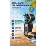 Mmctech Süper Şarjlı Mini El Tipi Fan USB Şarjlı Turbo Güçlü Uzun Süreli Dijitalli