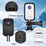 MMctech Vlog Seyahat ve Günlük Video Çekimleri Için Mini Vücut Aksiyon Kamerası - Siyah