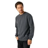 MMETALIC Erkek Antrasit Basic Bisiklet Yaka Sweatshirt ANTRASİT L
