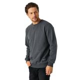 MMETALIC Erkek Antrasit Basic Bisiklet Yaka Sweatshirt ANTRASİT S