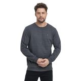 MMETALIC Erkek Antrasit Bisiklet Yaka Nakış Detaylı Regular Fit Sweatshirt ANTRASİT L