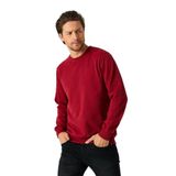 MMETALIC Erkek Bordo Basic Bisiklet Yaka Sweatshirt (BORDO / 2XL)