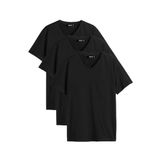 MMETALIC Erkek Çok Renkli T- Shirt Regular Fit Rahat Kesim V Yaka 3'lü Basic Tişört Paketi SİYAH XL