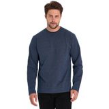 MMETALIC Erkek İndigo Çift Bisiklet Yaka Standart Rahat Kesim Sweatshirt M