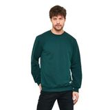 MMETALIC Erkek Koyu Yeşil Basic Bisiklet Yaka Sweatshirt (YEŞİL/L)