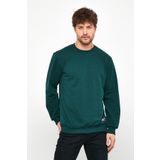 mmetalic Erkek Koyu Yeşil Bisiklet Yaka Sweatshirt