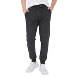 MMETALIC Erkek Siyah Içi Polarlı Slim Fit Paça Lastikli Jogger Eşofman Altı SİYAH L