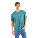 MMETALIC Leo Erkek Oversize Tshirt%100 Pamuk Bisiklet Yaka Baskı Detaylı Basic Tişört MTLCE84 M