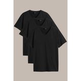 Mmetalic Metalıc Erkek Çok Renkli T- Shirt Regular Fit Rahat Kesim V Yaka 3'lü Basic Tişört Paketi - Siyah