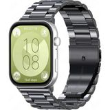 MMP Shop Huawei Watch Fit 5 / Fit 5 Pro / Fit 4 / Fit 4 Pro / Fit 3 Uyumlu Paslanmaz Çelik Akıllı Saat Kordonu - Ayarlanabilir Metal Toka - Pim Sökme Aparatı Hediyeli - Siyah - HW Fit 5/4/3