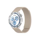 MMP SHOP Huawei Watch Gt2 Pro/Gt3 Pro/ Gt4 / Gt5 Pro / Gt6 / Gt6 Pro 46Mm İle Uyumlu Desenli Manyetik Spor Kordon Kahverengi