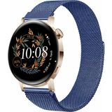 MMP Shop Huawei Watch GT3 42mm / GT2 42mm Uyumlu 20MM Metal Örgü Hasır Manyetik Kordon - Lacivert - HW GT2 / GT3 42mm