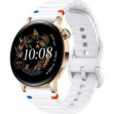 MMP Shop Huawei Watch Gt3 42MM / Gt2 42MM Uyumlu Dalgalı Tokalı Silikon Spor Kordon - HW GT 2/3 42mm - Beyaz