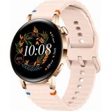 MMP Shop Huawei Watch Gt3 42MM / Gt2 42MM Uyumlu Dalgalı Tokalı Silikon Spor Kordon - HW GT 2/3 42mm - Pudra