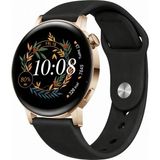 MMP Shop Huawei Watch GT3 42mm / GT2 42mm Uyumlu Yumuşak Soft Yüksek Kalite Spor Silikon Kordon - Siyah - HW GT2 / GT3 42mm