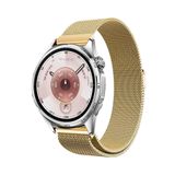 MMP SHOP Huawei Watch Gt3 / Gt4 / Gt5 / Gt5 Pro / Gt6 / Gt6 Pro 46Mm İle Uyumlu Manyetik Metal Hasır Örgü Kordon Gold