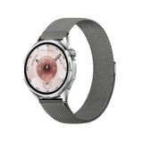 MMP SHOP Huawei Watch Gt3 / Gt4 / Gt5 / Gt5 Pro / Gt6 / Gt6 Pro 46Mm İle Uyumlu Manyetik Metal Hasır Örgü Kordon Koyu Gri