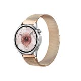 MMP SHOP Huawei Watch Gt3 / Gt4 / Gt5 / Gt5 Pro / Gt6 / Gt6 Pro 46Mm İle Uyumlu Manyetik Metal Hasır Örgü Kordon Rose Gold