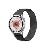 MMP SHOP Huawei Watch Gt3 / Gt4 / Gt5 / Gt5 Pro / Gt6 / Gt6 Pro 46Mm İle Uyumlu Manyetik Metal Hasır Örgü Kordon Siyah