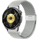 MMP Shop Huawei Watch Gt3 / Gt4 / Gt5 / Gt5 Pro / Gt6 / Gt6 Pro 46MM Uyumlu Metal Klips Hasır Örgü Spor Kordon - Gri
