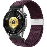 MMP Shop Huawei Watch Gt3 / Gt4 / Gt5 / Gt5 Pro / Gt6 / Gt6 Pro 46MM Uyumlu Metal Klips Hasır Örgü Spor Kordon - Mürdüm