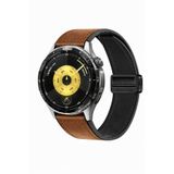 MMP SHOP Huawei Watch GT3 / GT4 / GT5 / GT5 Pro / GT6 / GT6 Pro / GT7 / GT7 Pro 46mm Uyumlu Manyetik Tokalı Suni Deri Kordon
