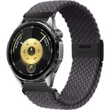 MMP Shop Huawei Watch Gt3 / Gt4 / Gt5 / Gt5 Pro / Gt6 / Gt6 Pro / GT7 / GT7 Pro 46MM Uyumlu Metal Klips Hasır Örgü Spor Kordon - Füme