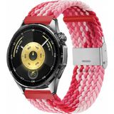 MMP Shop Huawei Watch Gt3 / Gt4 / Gt5 / Gt6 / GT6 Pro 46MM Uyumlu 22MM Metal Klipsli Örgü Kordon - Kırmızı - Beyaz - Hw Gt3-Gt4-Gt5-GT6 Pro 46mm