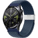 MMP Shop Huawei Watch Gt3 / Gt4 / Gt5 / Gt6 / GT6 Pro 46MM Uyumlu 22MM Metal Klipsli Örgü Kordon - Koyu Mavi - Hw Gt3-Gt4-Gt5-GT6 Pro 46mm