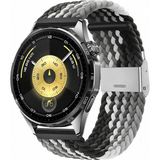 MMP Shop Huawei Watch Gt3 / Gt4 / Gt5 / Gt6 / GT6 Pro 46MM Uyumlu 22MM Metal Klipsli Örgü Kordon - Siyah - Beyaz - Hw Gt3-Gt4-Gt5-GT6 Pro 46mm