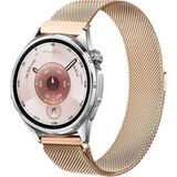 MMP Shop Huawei Watch Gt3 / Gt4 / Gt5 / Gt6 / GT6 Pro 46MM Uyumlu 22MM Metal Örğü Hasır Manyetik Kordon - Rose Gold - HW Watch GT 3-4-5-6-6 Pro 46mm