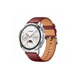 MMP SHOP Huawei Watch Gt4 46Mm İle Uyumlu Yüksek Kalite Dikiş Detaylı Metal Tokalı Pu Deri Kordon Kırmızı