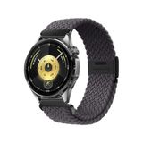 MMP SHOP Huawei Watch Gt4 / Gt4Pro / Gt5 / Gt5 Pro / Gt6 / Gt6 Pro 46Mm İle Uyumlu Metal Klips Örgü Spor Kordon Füme