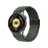 MMP SHOP Huawei Watch Gt4 / Gt4Pro / Gt5 / Gt5 Pro / Gt6 / Gt6 Pro 46Mm İle Uyumlu Metal Klips Örgü Spor Kordon Haki