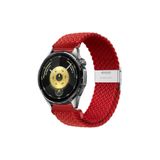 MMP SHOP Huawei Watch Gt4 / Gt4Pro / Gt5 / Gt5 Pro / Gt6 / Gt6 Pro 46Mm İle Uyumlu Metal Klips Örgü Spor Kordon Kırmızı