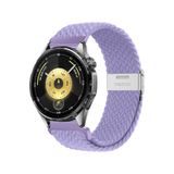 MMP SHOP Huawei Watch Gt4 / Gt4Pro / Gt5 / Gt5 Pro / Gt6 / Gt6 Pro 46Mm İle Uyumlu Metal Klips Örgü Spor Kordon Lila