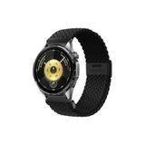 MMP SHOP Huawei Watch Gt4 / Gt4Pro / Gt5 / Gt5 Pro / Gt6 / Gt6 Pro 46Mm İle Uyumlu Metal Klips Örgü Spor Kordon Siyah