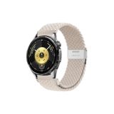 MMP SHOP Huawei Watch Gt4 / Gt4Pro / Gt5 / Gt5 Pro / Gt6 / Gt6 Pro 46Mm İle Uyumlu Metal Klips Örgü Spor Kordon Starlight