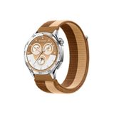 MMP SHOP Huawei Watch Gt4 / Gt5 / Gt5 Pro / Gt6 / Gt6 Pro 46Mm İle Uyumlu Hasır Örgü Spor Cırtlı Kordon Kahverengi