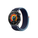 MMP SHOP Huawei Watch Gt4 / Gt5 / Gt5 Pro / Gt6 / Gt6 Pro 46Mm İle Uyumlu Hasır Örgü Spor Cırtlı Kordon Mavi-Lacivert