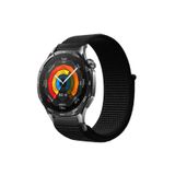 MMP SHOP Huawei Watch Gt4 / Gt5 / Gt5 Pro / Gt6 / Gt6 Pro 46Mm İle Uyumlu Hasır Örgü Spor Cırtlı Kordon Siyah