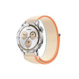 MMP SHOP Huawei Watch Gt4 / Gt5 / Gt5 Pro / Gt6 / Gt6 Pro 46Mm İle Uyumlu Hasır Örgü Spor Cırtlı Kordon Starlight-Turuncu