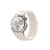 MMP SHOP Huawei Watch Gt4 / Gt5 / Gt5 Pro / Gt6 / Gt6 Pro 46Mm İle Uyumlu Hasır Örgü Spor Cırtlı Kordon Starlight