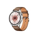 MMP SHOP Huawei Watch Gt4 / Gt5 / Gt5 Pro / Gt6 / Gt6 Pro 46Mm İle Uyumlu Yüksek Kalite Lansman Pu Deri Kordon Kahverengi