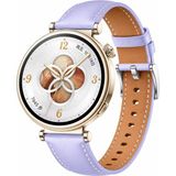 MMP Shop Huawei Watch Gt4 / GT5 / GT6 / GT7 41MM Uyumlu Yüksek Kalite Pu Deri Dikiş Detaylı Kordon - Lila - HW GT4 / GT5 / GT6 / GT7 41mm