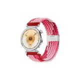 MMP SHOP Huawei Watch Gt6 / Gt5 / Gt4 41Mm / Gt5 Pro 42Mm İle Uyumlu Metal Klips Örgü Spor Kordon Kırmızı - Beyaz