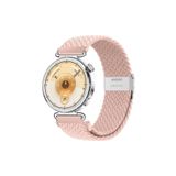 MMP SHOP Huawei Watch Gt6 / Gt5 / Gt4 41Mm / Gt5 Pro 42Mm İle Uyumlu Metal Klips Örgü Spor Kordon Pembe