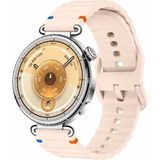 MMP Shop Huawei Watch Gt6 / Gt5 / Gt4 41MM / Gt5 Pro 42MM Uyumlu Dalgalı Tokalı Silikon Spor Kordon - HW GT6/5/4 41mm - Pudra